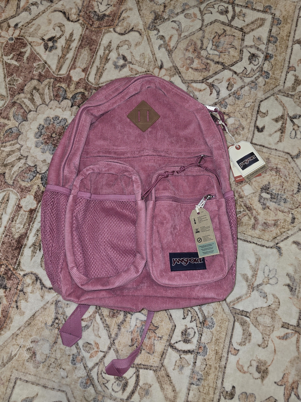 Jansport Granby Mauve Corduroy Backpack